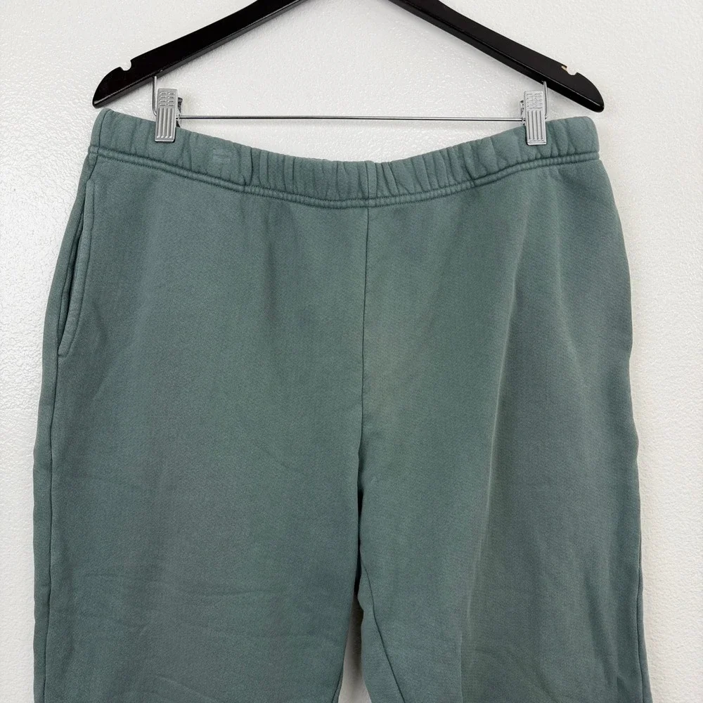 Les Tien Sweatpants Mens Large Green Heavyweight Classic Cotton Fleece - Picture 2 of 8